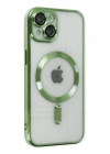 Mey İthalat®  iPhone 14 Kılıf Kross Magneticsafe Kapak - Koyu Yeşil