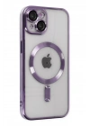 Mey İthalat®  iPhone 14 Kılıf Kross Magneticsafe Kapak - Mor