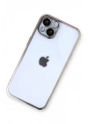 Mey İthalat®  iPhone 14 Kılıf  Lensli Silikon - Gold