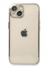 Mey İthalat®  iPhone 14 Kılıf  Lensli Silikon - Gümüş