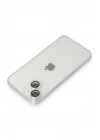 Mey İthalat®  iPhone 14 Kılıf Luko Lens Silikon - Gümüş