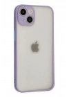 Mey İthalat®  iPhone 14 Kılıf Montreal Silikon Kapak - Mor