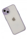 Mey İthalat®  iPhone 14 Kılıf Montreal Silikon Kapak - Mor