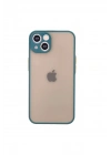 Mey İthalat®  iPhone 14 Kılıf Montreal Silikon Kapak - Yeşil