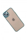 Mey İthalat®  iPhone 14 Kılıf Montreal Silikon Kapak - Yeşil