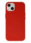 Mey İthalat®  iPhone 14 Kılıf Nano içi Kadife Silikon - Kırmızı