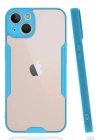 Mey İthalat®  iPhone 14 Kılıf Platin Silikon - Mavi