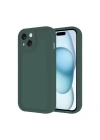 Mey İthalat®  iPhone 14 Kılıf Viera Silikon - Koyu Yeşil