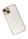 Mey İthalat®  iPhone 14 Kılıf Volet Silikon - Beyaz