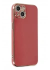 Mey İthalat®  iPhone 14 Kılıf Volet Silikon - Kırmızı