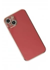 Mey İthalat®  iPhone 14 Kılıf Volet Silikon - Kırmızı
