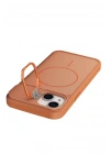 Mey İthalat®   iPhone 14 Pale Magsafe Standlı Kapak - Turuncu