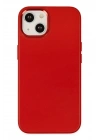 Mey İthalat®  iPhone 14 Plus Kılıf Asya Deri Silikon - Kırmızı