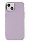 Mey İthalat®  iPhone 14 Plus Kılıf Asya Deri Silikon - Lila