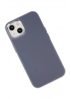 Mey İthalat®  iPhone 14 Plus Kılıf Asya Deri Silikon - Mor