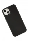 Mey İthalat®  iPhone 14 Plus Kılıf Asya Deri Silikon - Siyah