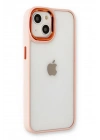 Mey İthalat®  iPhone 14 Plus Kılıf Dora Kapak - Pudra