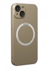 Mey İthalat®  iPhone 14 Plus Kılıf Jack Magneticsafe Lens Silikon - Gold
