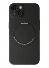 Mey İthalat®  iPhone 14 Plus Kılıf Jack Magneticsafe Lens Silikon - Siyah