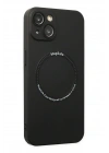 Mey İthalat®  iPhone 14 Plus Kılıf Jack Magneticsafe Lens Silikon - Siyah