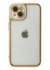 Mey İthalat®  iPhone 14 Plus Kılıf Liva Lens Silikon - Beyaz