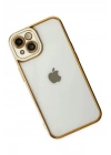 Mey İthalat®  iPhone 14 Plus Kılıf Liva Lens Silikon - Beyaz