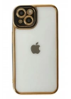 Mey İthalat®  iPhone 14 Plus Kılıf Liva Lens Silikon - Siyah