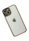Mey İthalat®  iPhone 14 Plus Kılıf Liva Lens Silikon - Yeşil
