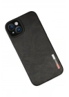 Mey İthalat®  iPhone 14 Plus Kılıf Loop Deri Silikon - Siyah