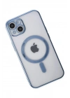 Mey İthalat®  iPhone 14 Plus Kılıf Magneticsafe Lazer Silikon - Sierra Blue