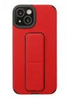 Mey İthalat®  iPhone 14 Plus Kılıf Mega Standlı Silikon - Kırmızı