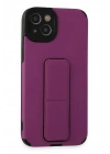 Mey İthalat®  iPhone 14 Plus Kılıf Mega Standlı Silikon - Mor