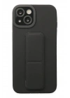 Mey İthalat®  iPhone 14 Plus Kılıf Mega Standlı Silikon - Siyah