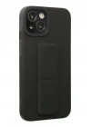 Mey İthalat®  iPhone 14 Plus Kılıf Mega Standlı Silikon - Siyah