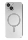 Mey İthalat®  iPhone 14 Plus Kılıf Moshi Lens Magneticsafe Silikon - Gümüş