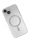 Mey İthalat®  iPhone 14 Plus Kılıf Moshi Lens Magneticsafe Silikon - Gümüş