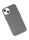 Mey İthalat®  iPhone 14 Plus Kılıf Nano içi Kadife Silikon - Gri