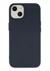 Mey İthalat®  iPhone 14 Plus Kılıf Nano içi Kadife Silikon - Lacivert