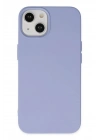 Mey İthalat®  iPhone 14 Plus Kılıf Nano içi Kadife Silikon - Lila