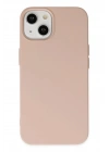 Mey İthalat®  iPhone 14 Plus Kılıf Nano içi Kadife Silikon - Pudra