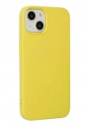 Mey İthalat®  iPhone 14 Plus Kılıf Nano içi Kadife Silikon - Sarı