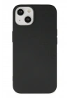 Mey İthalat®  iPhone 14 Plus Kılıf Nano içi Kadife Silikon - Siyah