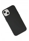 Mey İthalat®  iPhone 14 Plus Kılıf Nano içi Kadife Silikon - Siyah