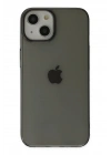 Mey İthalat®  iPhone 14 Plus Kılıf Pc Sert Şeffaf Kapak - Siyah
