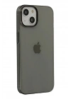 Mey İthalat®  iPhone 14 Plus Kılıf Pc Sert Şeffaf Kapak - Siyah