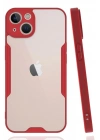Mey İthalat®  iPhone 14 Plus Kılıf Platin Silikon - Kırmızı