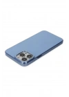 Mey İthalat®  iPhone 14 Pro Kılıf Anka PC Sert Metal Kapak - Mavi