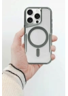 Mey İthalat®  iPhone 14 Pro Kılıf Boyi Magsafe Silikon Kapak - Siyah