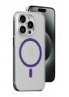 Mey İthalat®  iPhone 14 Pro Kılıf Bubble Magsafe Kapak - Mor