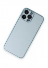 Mey İthalat®  iPhone 14 Pro Kılıf Coco Deri Silikon Kapak - Sky Blue